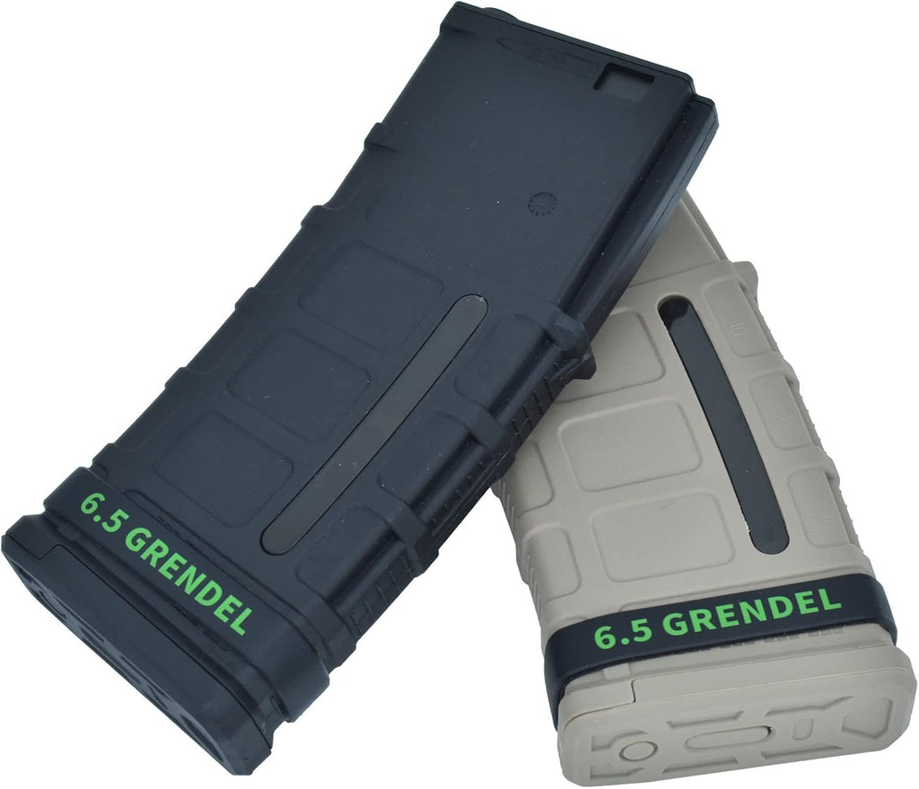 12 Pack Miaozhun 6.5 Grendel Magazine Marking Bands 6.5 Grendel Magazine Caliber Identification(Black-Green)
