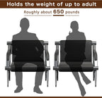 wonline 5 Seat Waiting Room Chair with Armrest PU Leather Office Furniture, Office Guest Seating Lobby Conference Reception Chairs for Airport Clinic Hospital Bank Salon Barber(Black)