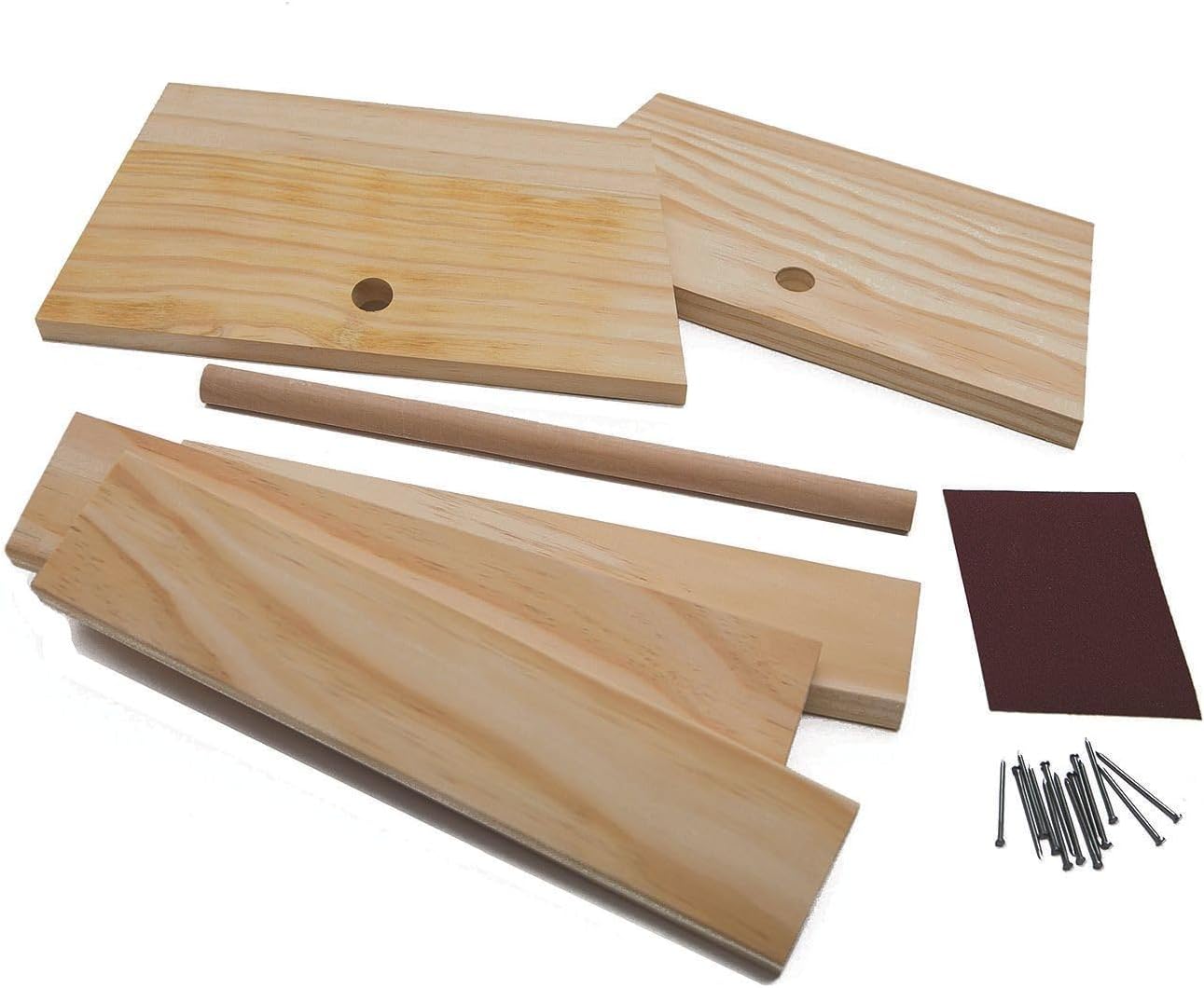 Unfinished Slat Stool, Unassembled