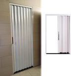 HAIXHX Room Divider Sliding Doors Aluminum Customizable Collapsible 74x80in with 2 Keys for Doorways, Kitchen, Bathroom, Living Room, Office