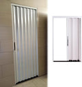Collapsible Sliding Doors 80 in High, Aluminium Customizable Room Divider with 2 Keys for Kitchen Bathroom Livingroom Office (72x203cm/28.3x80in)