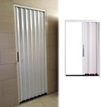 Sliding Doors Collapsible, Aluminium Customizable Room Dividers with 2 Keys for Kitchen Bathroom Livingroom Office, 80in High (30.7x80in)