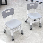 WHY TOYS Adjustable Kid Chairs Indoor 3 Level Adjustable Suitable for Children Age 2-6. Maximum Load-Bearing 220LBS Suitable for Family Classroom and Nursery Child Seat Set (2-Pack-Grey)