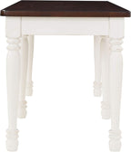 Crosley Furniture Shelby Wood Dining Bench for Entryway or Mudroom, Distressed White
