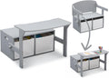 Delta Children MySize Kids Convertible Activity Bench - Greenguard Gold Certified, Grey