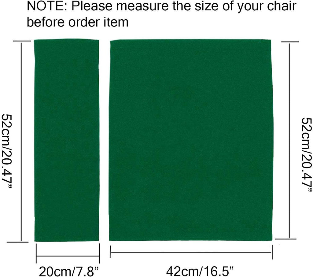 2 Set Replacement Cover Canvas for Directors Chair, 20cm X 52cm + 52cm X 42cm, Green