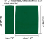 2 Set Replacement Cover Canvas for Directors Chair, 20cm X 52cm + 52cm X 42cm, Green