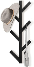 RRG Vertical Coat Rack Wall Mounted 16 Inch, Metal Vertical Hat Rack for Wall, Modern Coat Rack Tree for Hats, Jackets, Bags, Entryway Bedroom (Height 16")