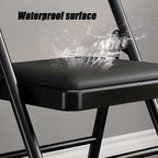 Folding Chair1-Pack -Black Lobby Chairs Stools,Open Back Stackable,with Double Hinged、Back、Foot Rest Office Desk Guest Chair(Green)