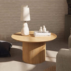 Round Tea Table Balcony Side a Few Small Family Living Room Ash Wood Round Wabi-sabi Wind Log