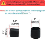 uxcell Cone Shaped Pads Table Chair Rubber Foot Cover 25mm Dia 10 Pcs Black