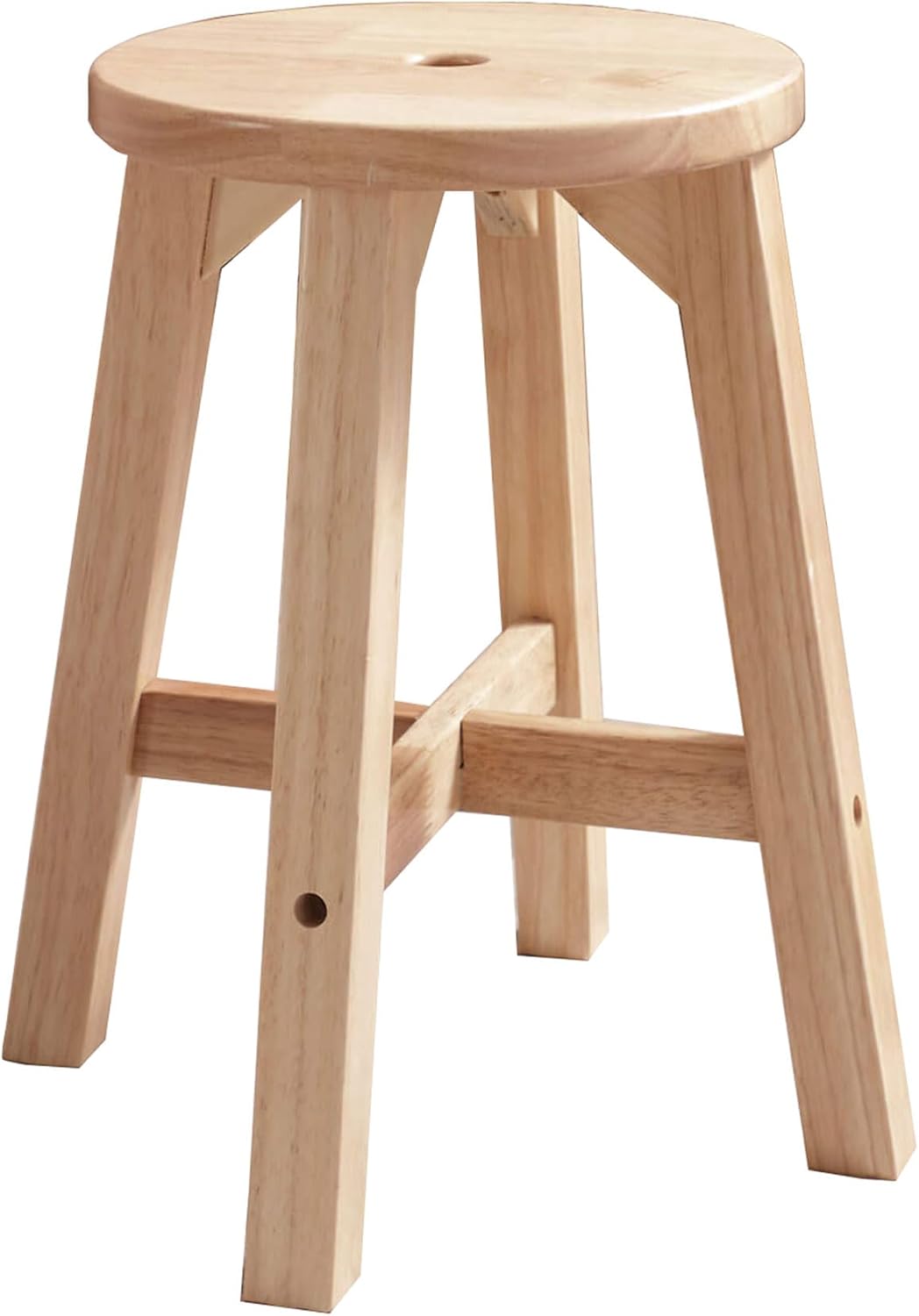 Lestar H18 Wooden Stool, Solid Wood Round Stools