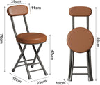 Folding Chairs -Stackable Kitchen Stools,Office Desk Guest Chair,for Indoor and Outdoor Events Commercial Event Seat White（1 Pack）(Browns)