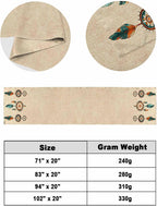 Yukro Retro Feather Bed Runner Scarf, Native American Indian Ethnic Tribe Aztec King Bed Scarf Runner, No Fading Decorative Bedding Scarf for Bedroom Hotels Homes and Guestrooms