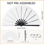 YumSur 20 Sets Sublimation Folding Clap Fan Blanks White Polyester Sublimation Fan Bulk DIY Heat Transfer Printing Fans for Line Dancing, Wedding, Graduation, Party