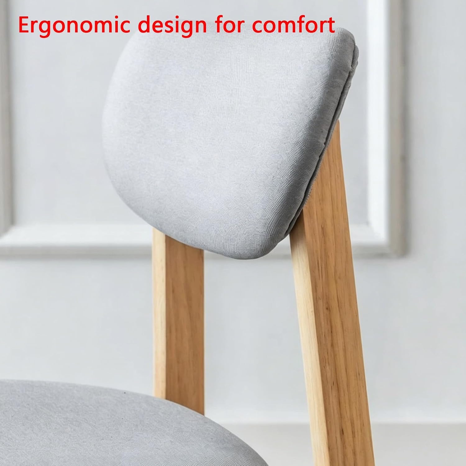 Dining Chairs, Home Office Desk Chair, Minimalist Bar Stool, Wood Legs, Curved Open Back, Comfortable Event Stool, for Patio, Picnic, Kitchen, Dining(Sky Blue)