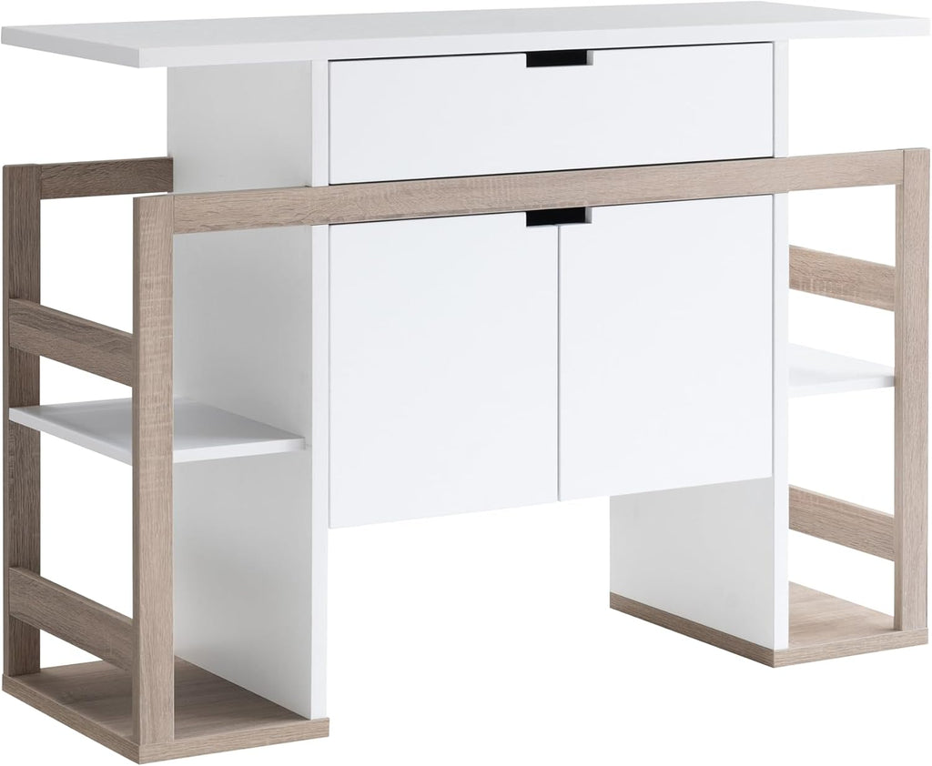 Modern Kitchen Pantry, White Buffet Storage Cabinet with 4 Shelves, Easy to Maintain, for Dining Room