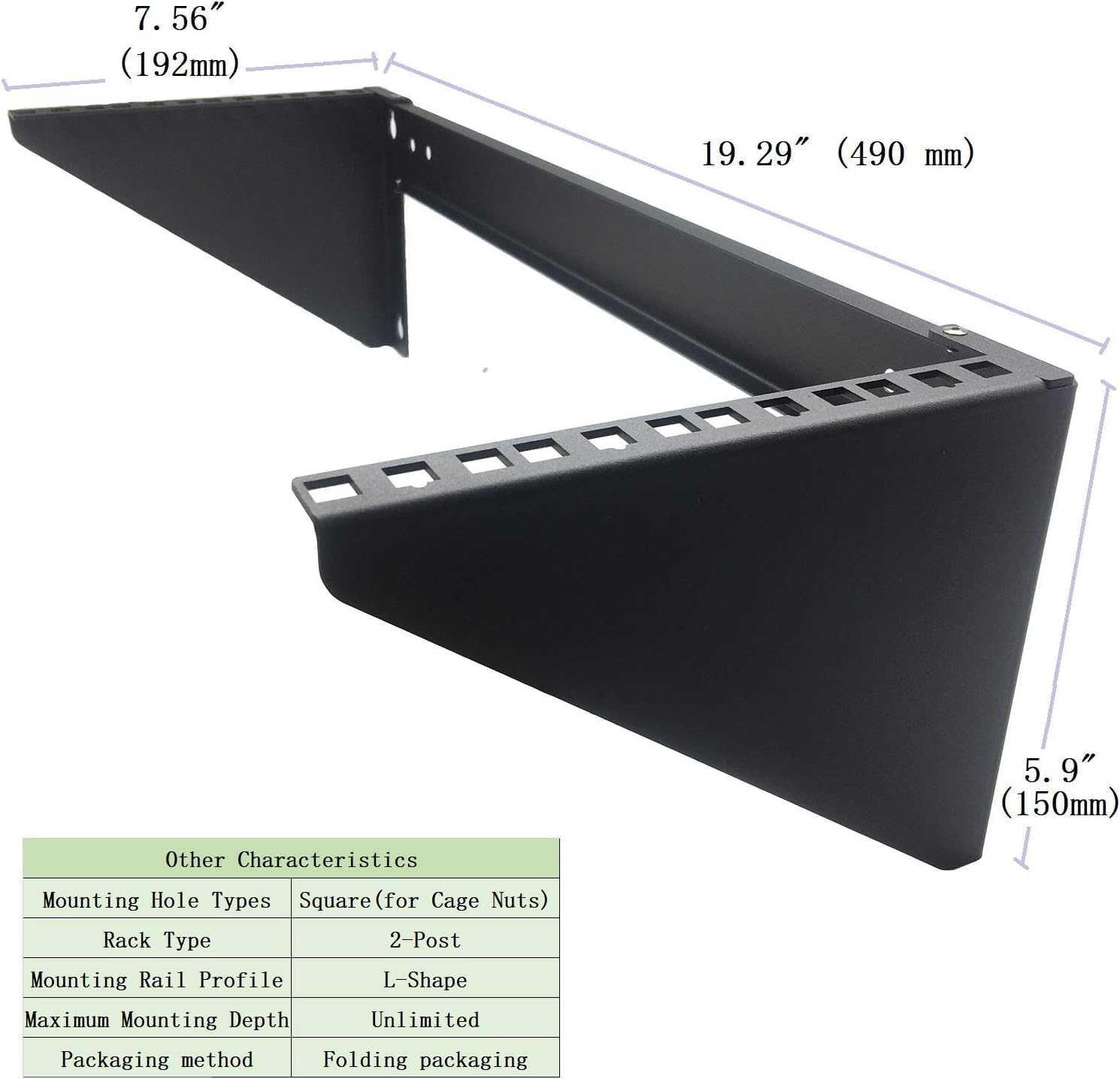 2 Pack of 19 Inch 4U Heavy Duty Vertical Wall Mountable Rack and 125 lb Wall Mountable Server Rack (2)