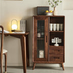 Entryway Cabinet Black Walnut Buffet Cabinet Wooden Sideboard Living Room Cabinet Dining Room Furniture Cabinet with Door Sideboard Storage Cabinet