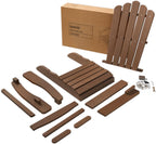 Folding Adirondack Chair, Polystyrene, Durable & Weather Resistant Outdoor Adirondack Chair for Lawn and Garden, Easy Assembly, 350 Ibs Capacity(Brown, 2 pcs)