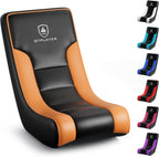 GTPLAYER Floor Rocking Gaming Chair – Floor Rolling Game Chairs with Angle Limiter, Gamer Rocker Floor Seat, Compact & Lightweight, Orange