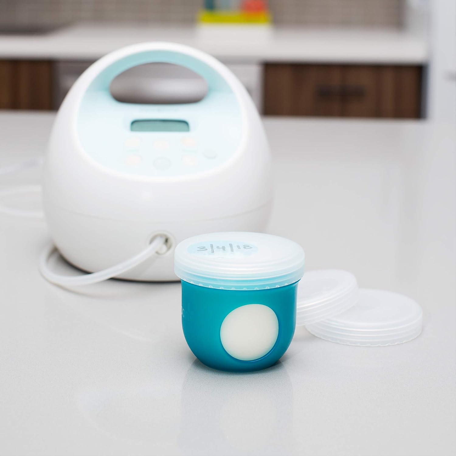 Boon Nursh Breast Milk Storage Lids - Made for Boon Nursh Bottles - Lids for Formula Travel Container - Breastfeeding Essentials and Baby Feeding Supplies - 3 Count