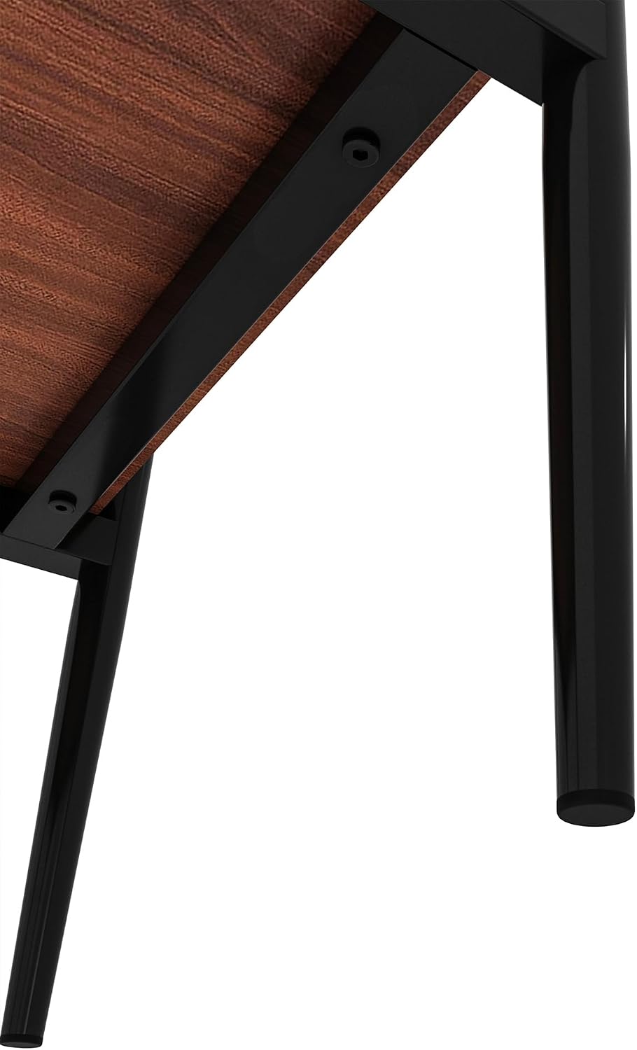 Ywin Rectangle End Table Set of 2, Tempered Glass Tabletop with Layer,Modern Table for Living Room, Bedroom and Office (A)
