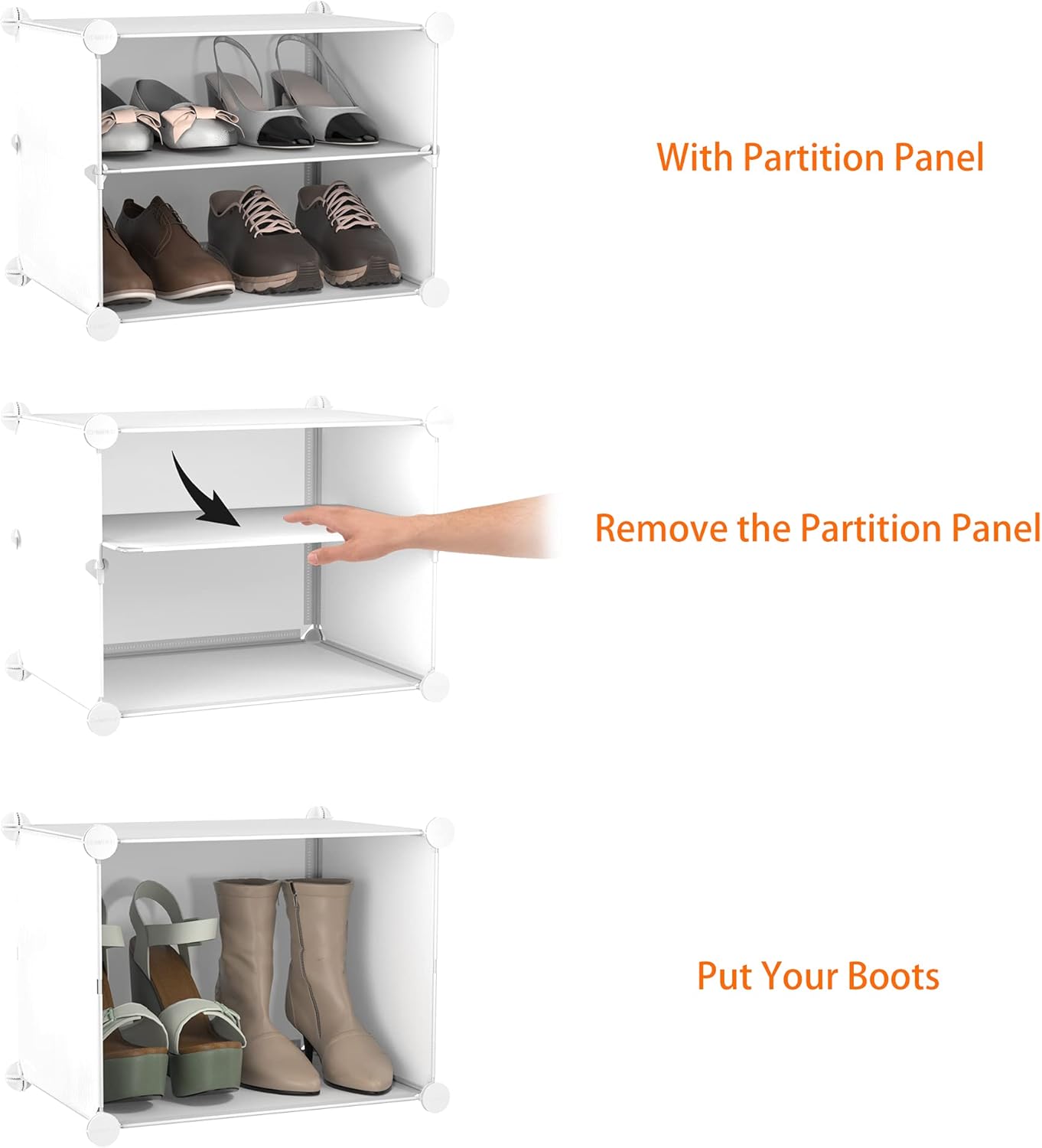 HOMIDEC Shoe Rack, 6 Tier Shoe Storage Cabinet 24 Pair Plastic Shoe Shelves Organizer for Closet Hallway Bedroom Entryway