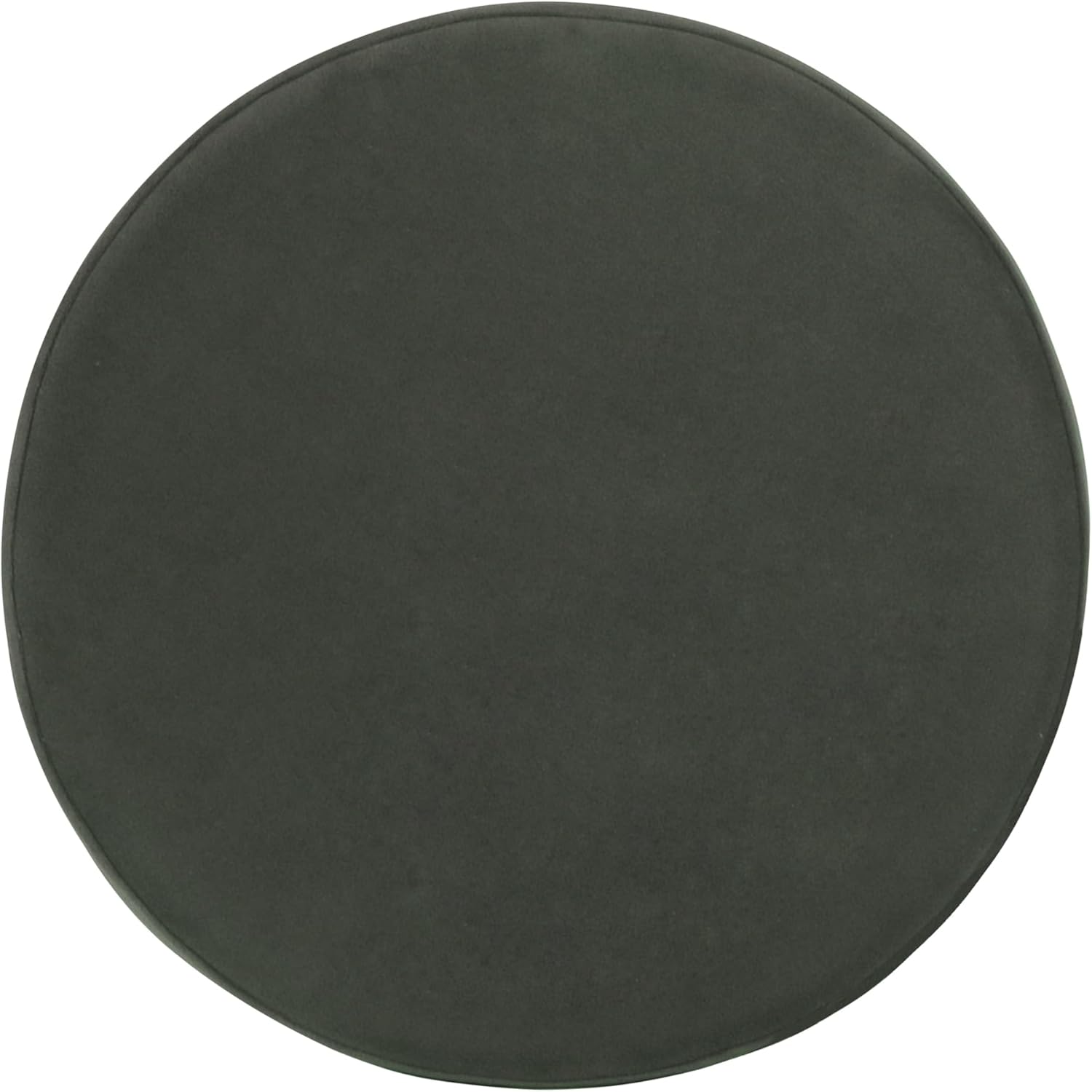 Homepop Home Decor | Upholstered Round Storage Ottoman | Ottoman with Storage for Living Room & Bedroom, Loden Green Velvet