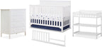 SORELLE FURNITURE Baby Bundle 4-Piece Nursery Set with 4-in-1 Convertible Crib, 4-Drawer Dresser, Changing Table and Toddler Rail, Furniture Made of Wood, Finish, Nursery Furniture Set -White