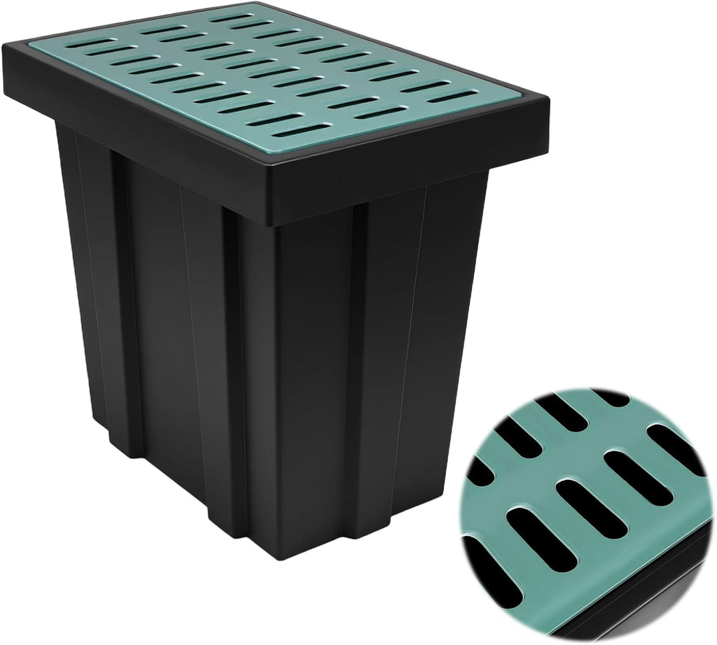 Square Catch Basin with Fiberglass Grate & Debris Basket PE Integrated Rainwater Well Infiltration Collection Well Municipal Pipeline & Commercial Use
