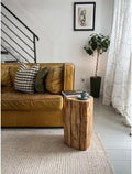 Stump Side Table, Side Tables Living Room, End Tables Living Room, Small Coffee Tables, Small End Desk, Nightstand, Handmade Wood Furniture for Decoration Bedroom Sitting Room Cafe