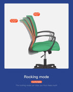 Home Office Chair Computer Ergonomic Chair Mesh Mid Back with Wheels Lumbar Support Armrest and Adjustable Executive for Men&Women (Green)