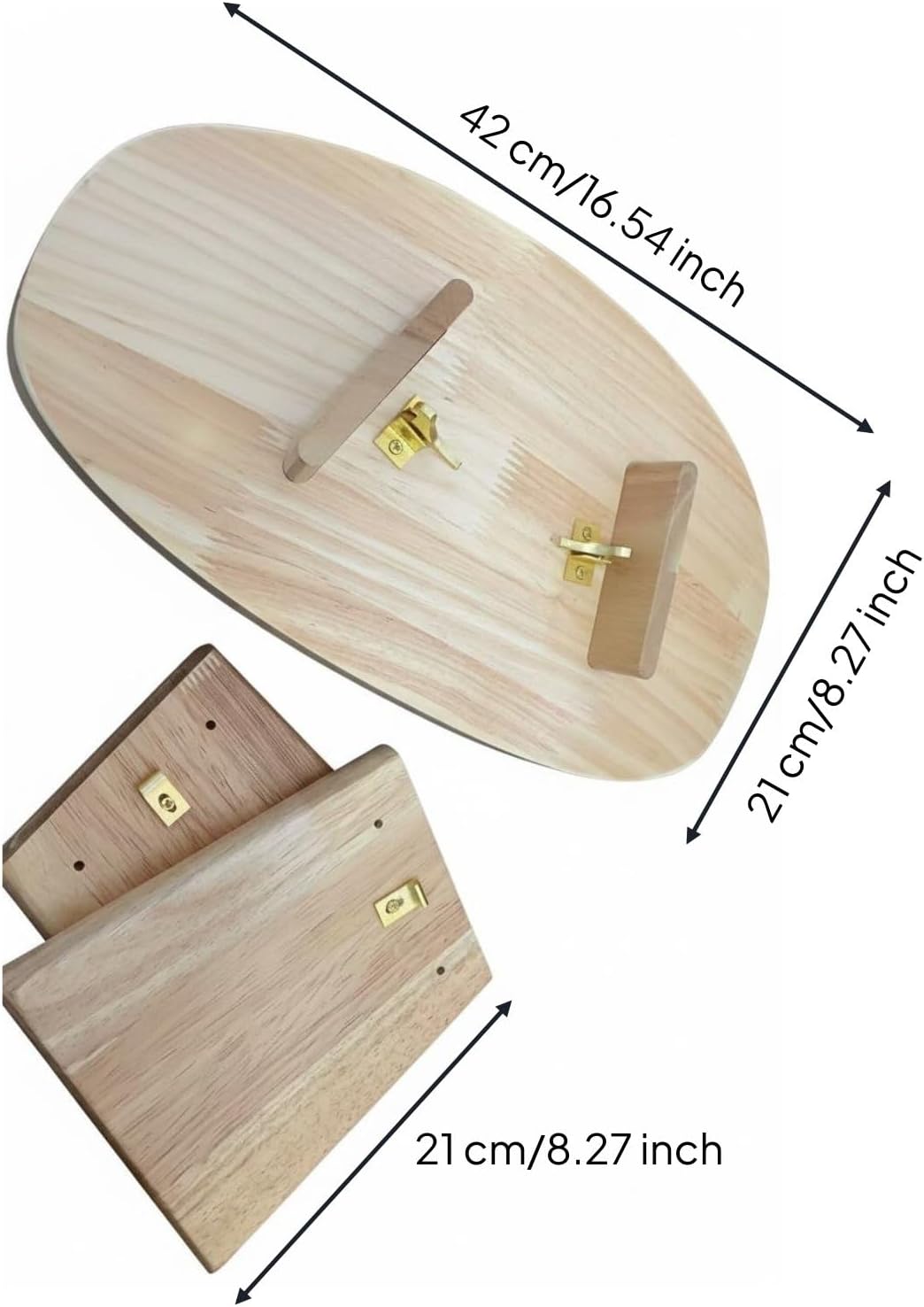 Meditation Bench Ergonomic Wooden Stool Portable Kneeling Seat Stable Spine Alignment Detachable Legs Suitable for Mindfulness Practice Travel Home, Natural Wood, M with Buckle