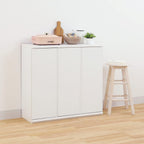 Shirai Sangyo PTS-8590D WH Under Counter Storage Rack, Door Type, Cabinet, Wooden, Combined Widths That Can Be Combined to Fit Kitchen and Dining Rooms, Simple Design, White, Width 35.4 inches (90