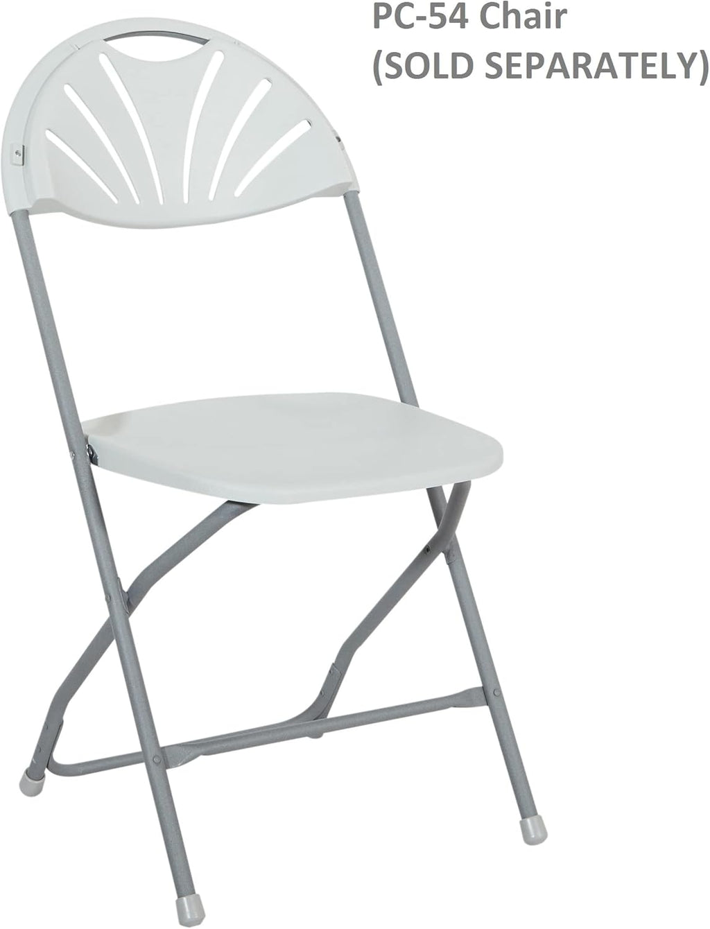 Office Star Caddy with Swivel Casters and Locking Wheels, for PC-54 Folding Chairs Light Grey