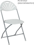 Office Star Caddy with Swivel Casters and Locking Wheels, for PC-54 Folding Chairs Light Grey