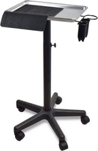 Premium Aluminum Instrument Salon Tray W/Accessory Caddy Tattoo Rolling Tray Station Height Trolley Beauty Tool