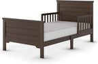Child Craft Woodland Toddler Bed and Nightstand Bedroom Furniture Set, 2 Piece, Low to Ground Design (Brushed Truffle)