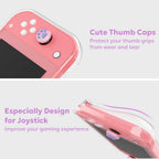 innoAura Switch Lite Case for Switch Lite Model 2019, 15-in-1 Accessories Bundle with Carrying Case, Screen Protector, Cute Pendant & Thumb Caps (Mermaid Pink)
