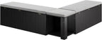 Mekminop Kitchen Breakfast Nook Bench, Backless Wood Corner Bench with Cushion Seat, L Shape Dining Bench with Hidden Storage Space, Black