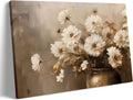 Framed Neutral flower oil painting printing Plant Vintage wall Art Still life canvas printing poster Antique print Farmhouse Deco Art Vintage Flower wall art 16x24 framed