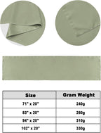 Sage Green Bed Runner for Queen Size Bed, Farmhouse Decorative Bed Scarf Throws for Foot of Bed, Sage Green Color Luxury Bedding Protector Slipcover Bed Runners for Hotel/Home, 83 x 20 Inch