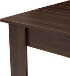 AVAWING Wooden Kitchen Table for 4, Dining Table for 6-8 People, Large Farmhouse Rectangular Tables, Wood Desk with L Shaped Legs, Home Furniture Kitchen & Dining Room Table, Brown/Black