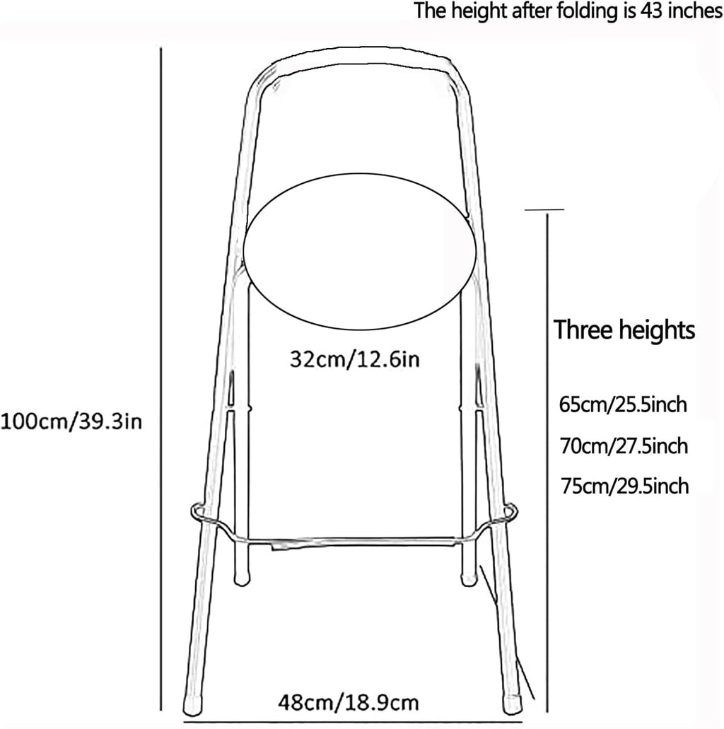 QQXX Folding Bar Stool with Footrest,Leather Padded Folding Kitchen Stool,Portable Counter Height Foldable Stool Tall Bar Stools for Outdoor Kitchen Shop Cafe(2 Pc, White Seat Height 27.5")
