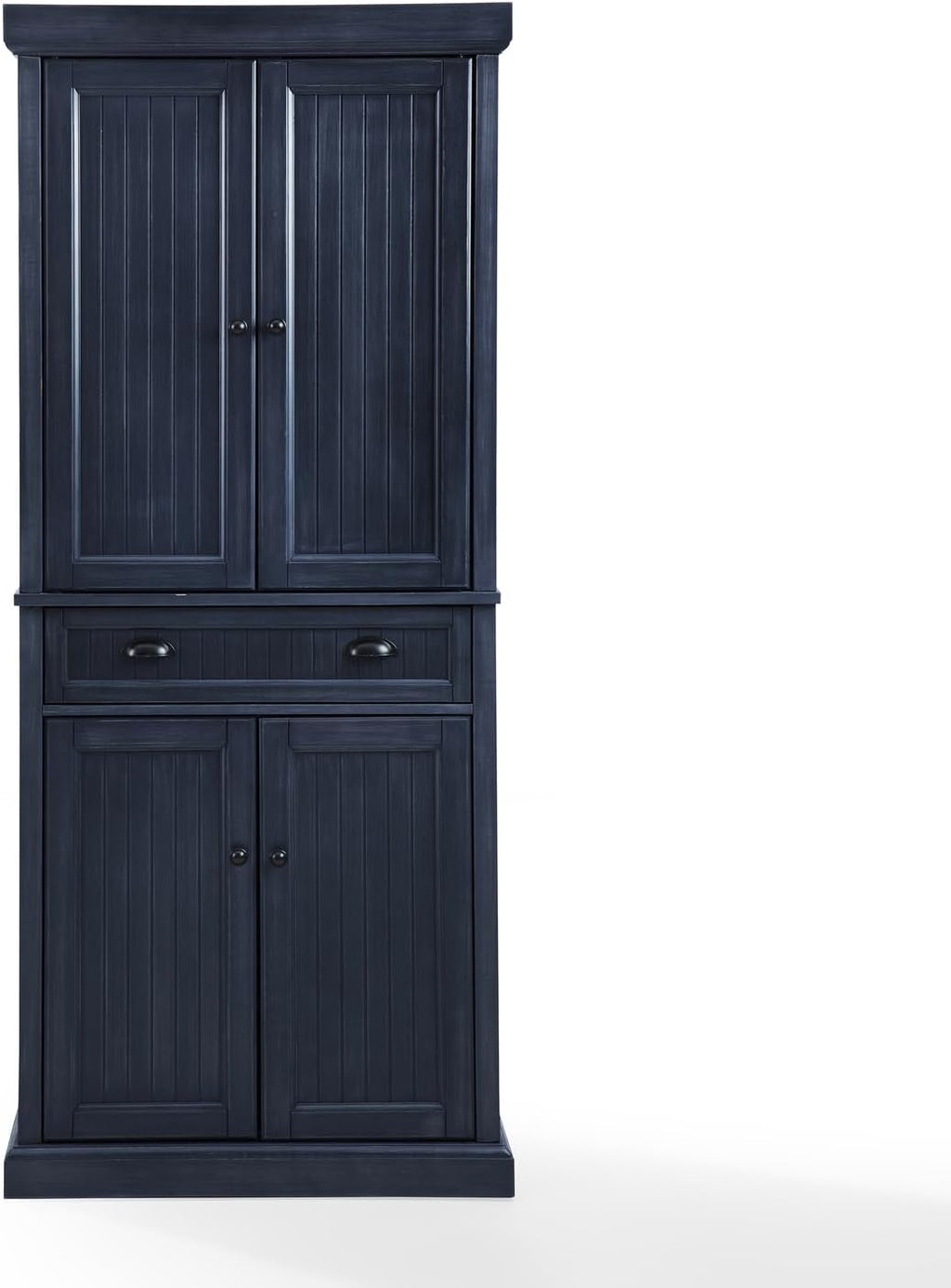Maykoosh Kitchen Pantry Cabinet - 30" Wide Storage - Distressed Navy - 2 Door