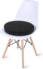 Tromlycs Round Chair Seat Cushion Pad 14 inch for Circle Stool Chairs Non Slip Decorative Foam Cushion Pillow, 1 Piece, 14 x 14 inches, Black