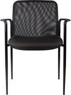 Lorell Reception Side Chair, 23-3/4 by 23-1/2 by 33-Inch, Black