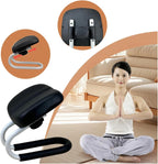 Meditation Seat Adjustable Height Portable Prayer Stool Non-Slip Leg Sleeve Ergonomic Kneeling Chair Meditation Accessories(Black)