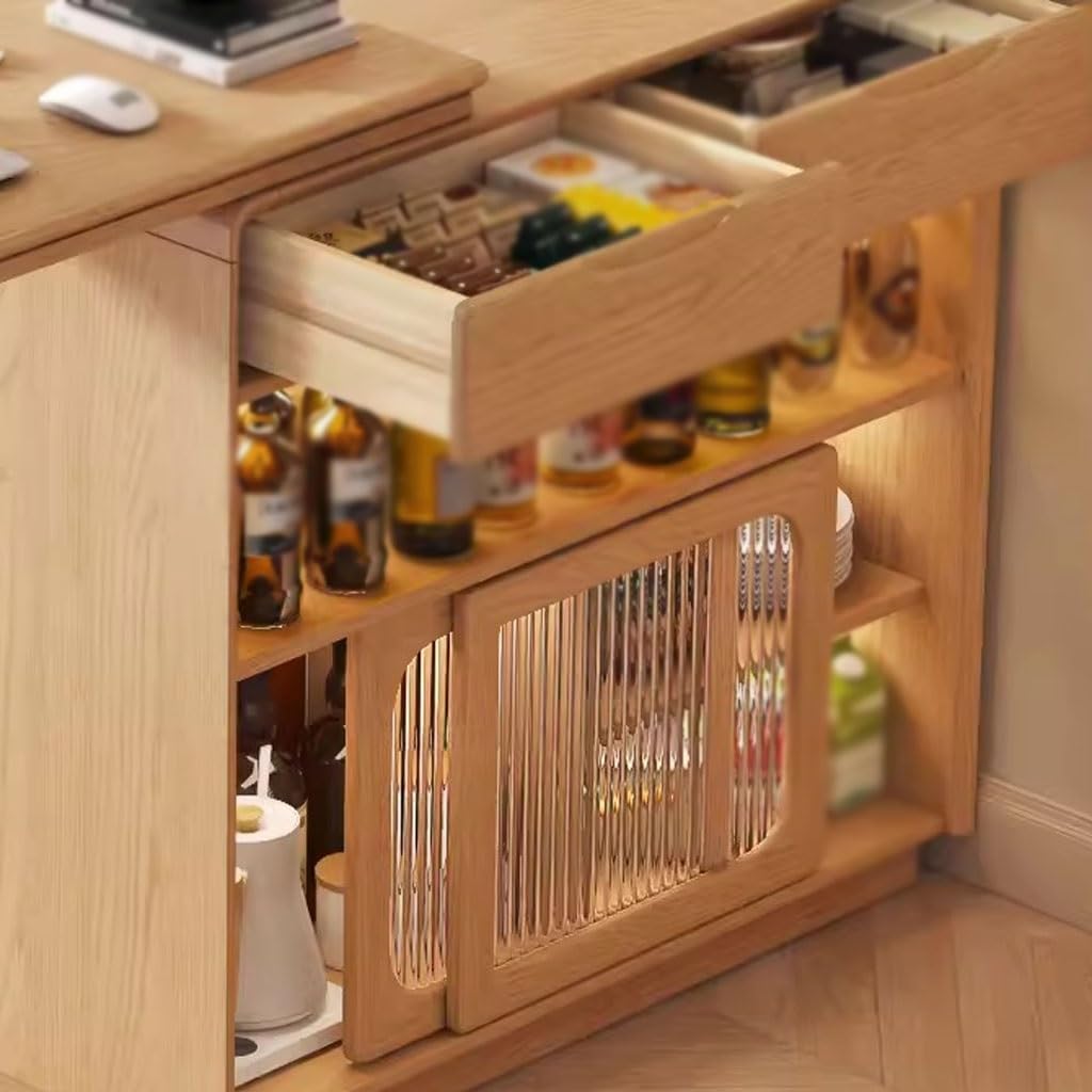 Entryway Cabinet Nordic Creative Solid Wood Dining Sideboard Household Integrated Wall Storage Cabinet Living Room Storage Cabinet Sideboard Storage Cabinet